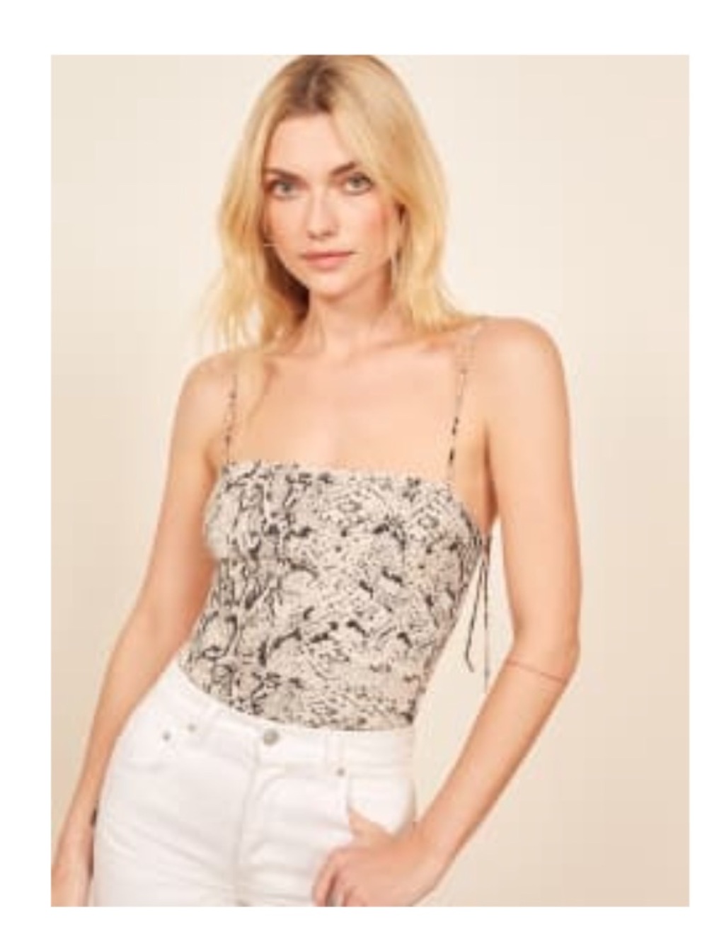 Reformation Rattlesnake Meyer Top - White/Black